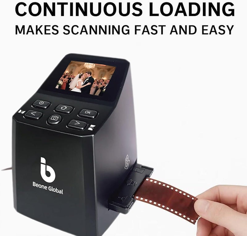 BEONE GLOBAL ماسح الأفلام BEONEGLOBAL ClearScan MINI بدقة 16 ميجابكسل، يحول أفلام وشرائح 35mm/135/126 إلى صور رقمية، سهل الاستخدام، مزود بشاشة LCD بحجم 2.31 إنش - Image 4